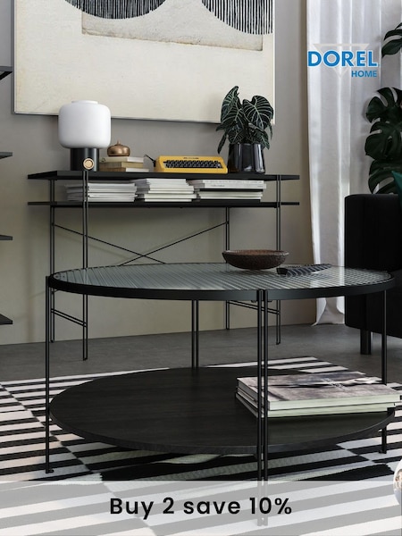 Dorel Home Black Oak Europe Wainwright Round Coffee Table (D04165) | £160