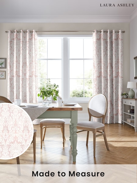 Laura Ashley Pink Martigues Made To Measure Curtains (D04352) | £100