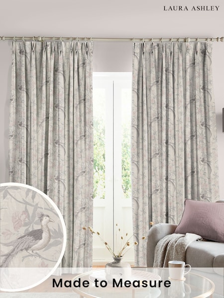 Laura Ashley Moonbeam Osterley Birds Made To Measure Curtains (D04358) | £100