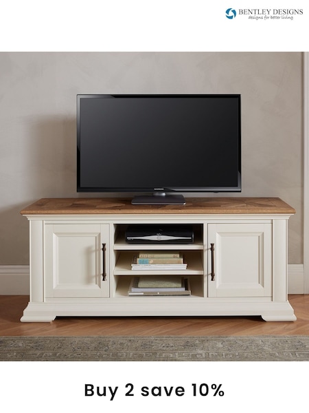 Bentley Designs White Two Tone TV Unit (D04818) | £650