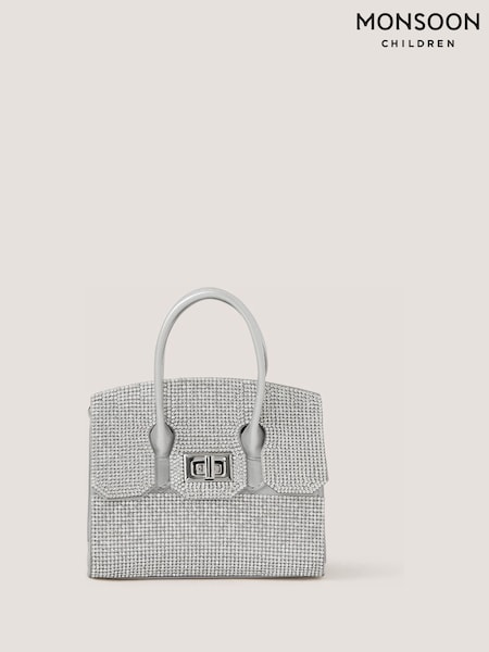 Silver - Monsoon Clara Rainbow Diamanté Bag
