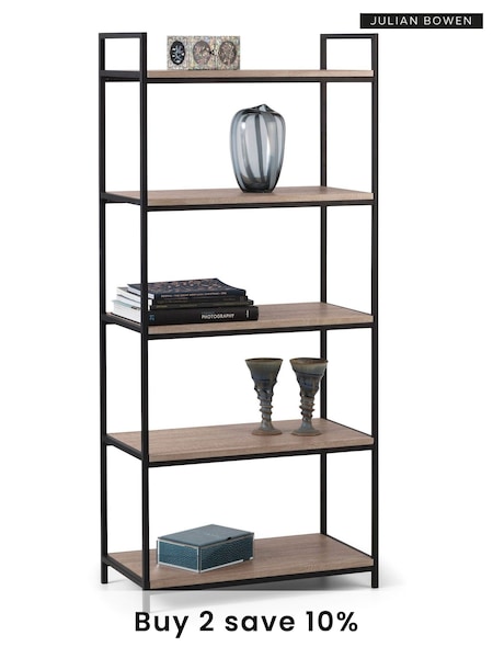 Julian Bowen Brown Tribeca Tall Bookcase (D06473) | £150