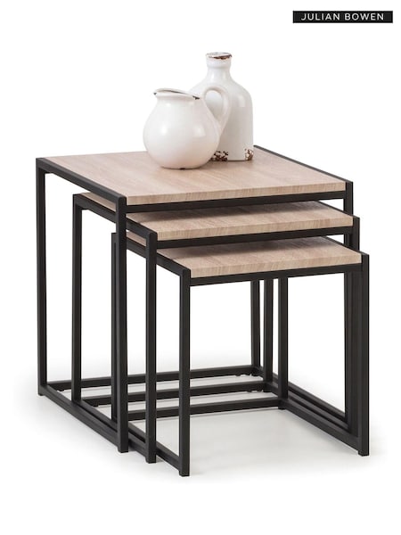 Julian Bowen Brown Tribeca Nest Of 3 Tables (D06474) | £110