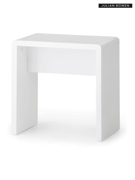 Julian Bowen White Manhattan Dressing Stool (D06508) | £85