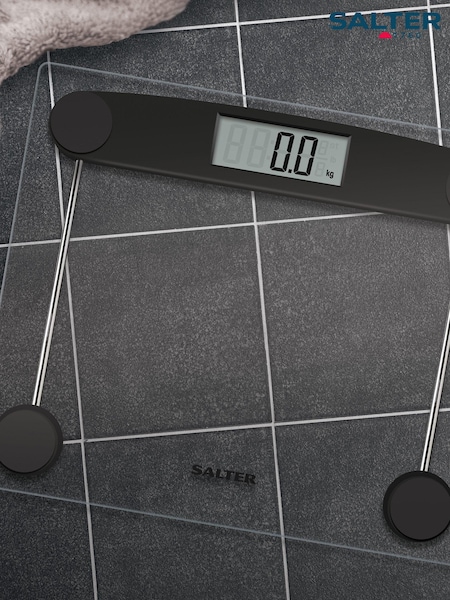 Salter Black Compact Glass Electronic Scales (D06671) | £18