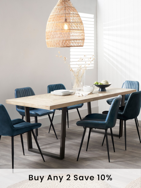 Pacific Brown Marca Acacia Wood 6 Seater Dining Table (D06976) | £625