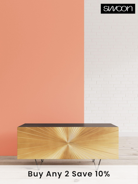 Swoon Brass Ziggy TV Unit (D08002) | £519