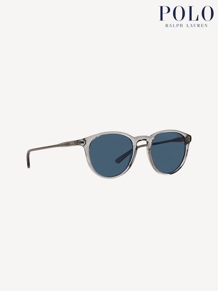 Polo Ralph Lauren Grey Transparent Round Sunglasses (D08040) | £156