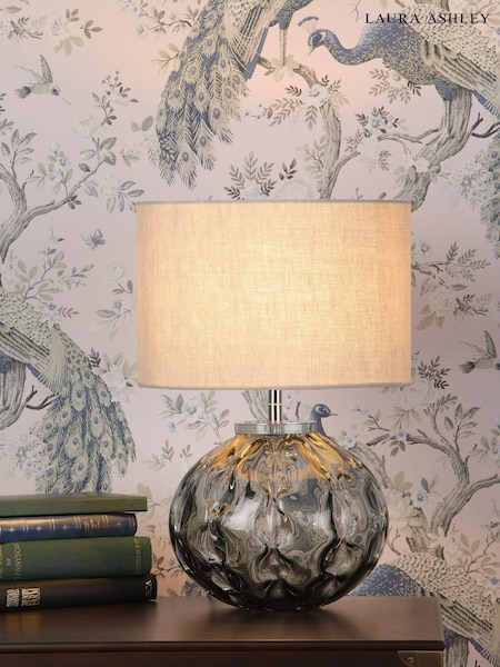 Laura Ashley Grey Elderdale Complete Table Lamp (D08215) | £130