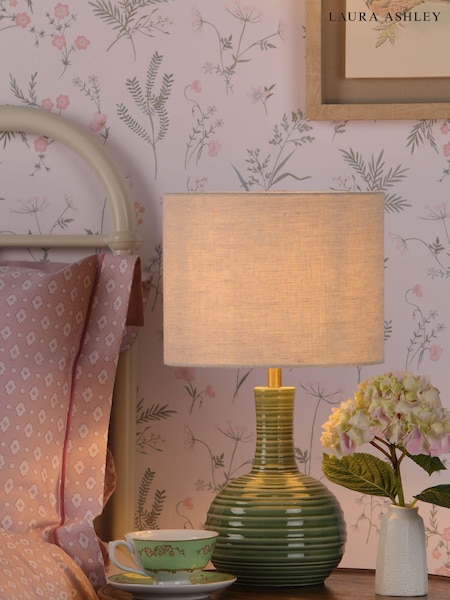 Laura Ashley Green Padley Table Lamp (D08220) | £75