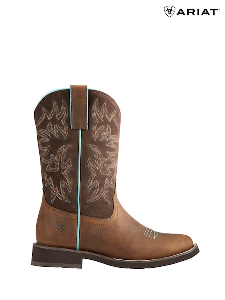 Ariat Delilah Brown Round Toe Boots (D08406) | £135