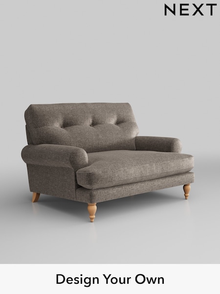 Plush Chenille/Mink Brown Erin Buttoned Back Deep Relaxed Sit (D08762) | £1,125