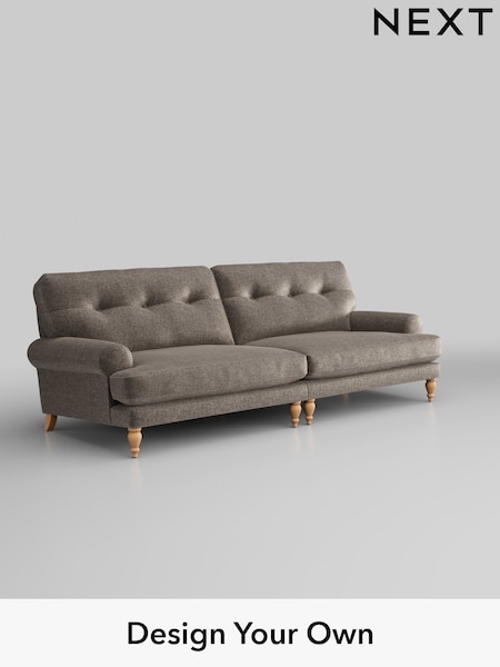 Plush Chenille/Mink Brown Erin Buttoned Back Deep Relaxed Sit (D08762) | £1,525