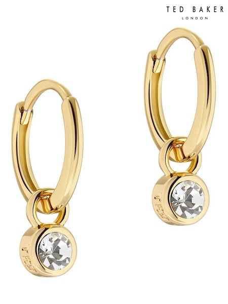Ted Baker Gold Tone SINALAA: Crystal Huggie Earrings (D09159) | £30