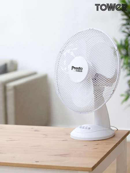 Tower White 16 Inch Desk Fan (D09927) | £28