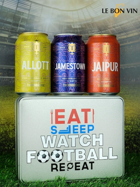 Le Bon Vin Watch Football Tin Craft Beer Gift Set (D09974) | £30