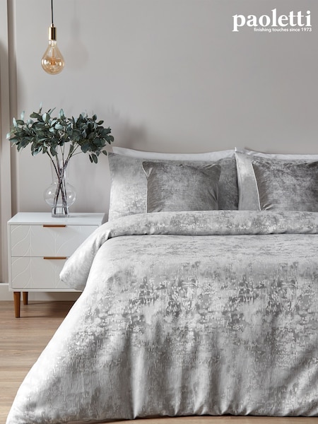 Riva Paoletti Silver Symphony Duvet Cover and Pillowcase Set (D11300) | £54 - £70