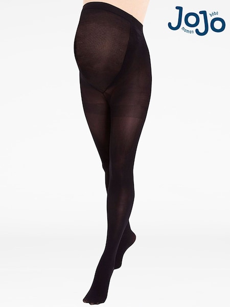JoJo Maman Bébé Black 60 Denier Ultimate Maternity Support Tights (D11335) | £11.50