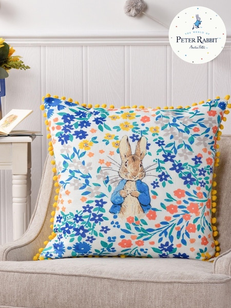Peter Rabbit™ Multi Florelli Ditsy Bloom 100% Cotton Cushion (D11402) | £18
