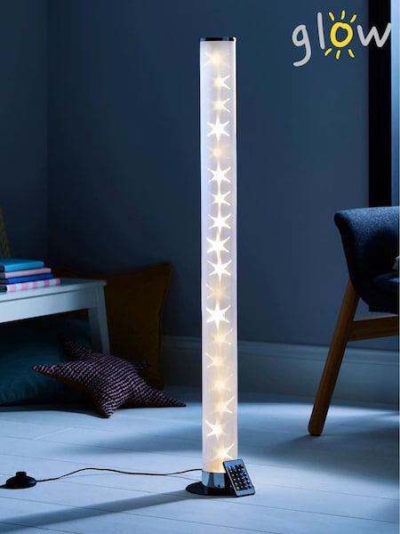 glow Chrome Galaxy Cylinder Floor Lamp (D14342) | £70