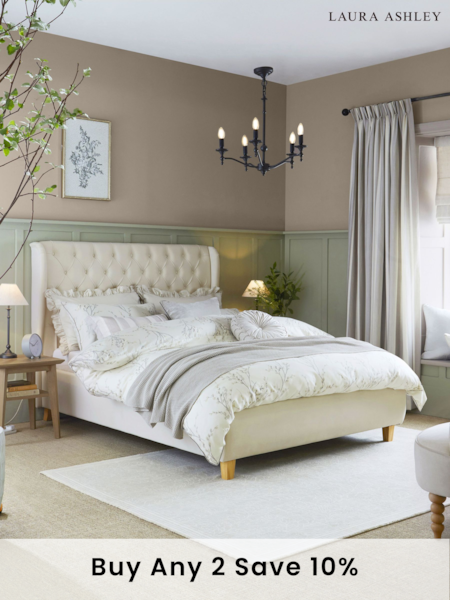 Laura Ashley Annaly Velvet Oyster Chatsworth Ottoman Storage Bed Upholstered (D15242) | £799 - £1,050