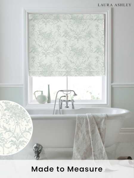 Laura Ashley Duck Egg 100% Cotton Tuileries Made To Measure Roman Blinds (D15252) | £79