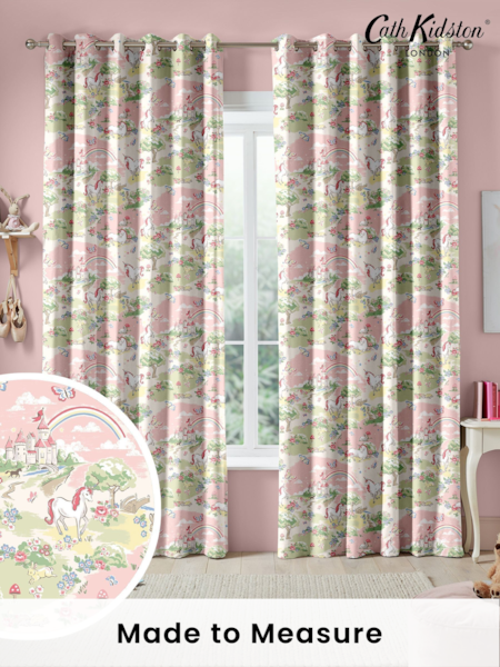 Cath Kidston Pink Kids Magical Scenic Made To Measure 100% Cotton Curtains (D15575) | £82