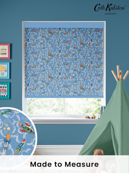 Cath Kidston Mid Blue Kids Rocket Made To Measure Roller Blinds (D15963) | £58