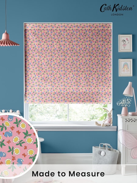 Cath Kidston Pink Kids Petal Flower Ditsy Made To Measure Roman 100% Cotton Blind (D16178) | £75