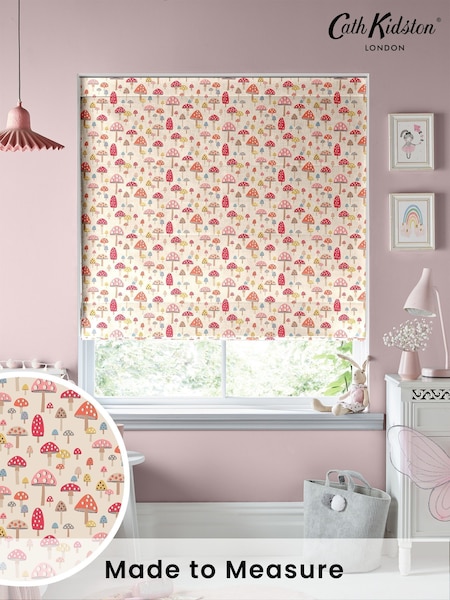 Cath Kidston Pink Kids Mini Mushrooms Made To Measure Roman 100% Cotton Blind (D16180) | £75