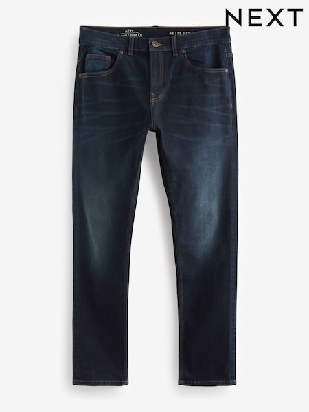 Blue Deep Slim Fit Authentic Stretch Denim Jeans (D16313) | £30