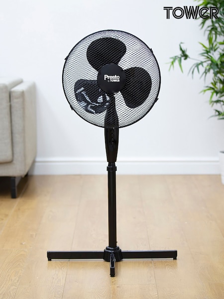 Tower Black Presto 16 Inch Pedestal Fan (D16338) | £30