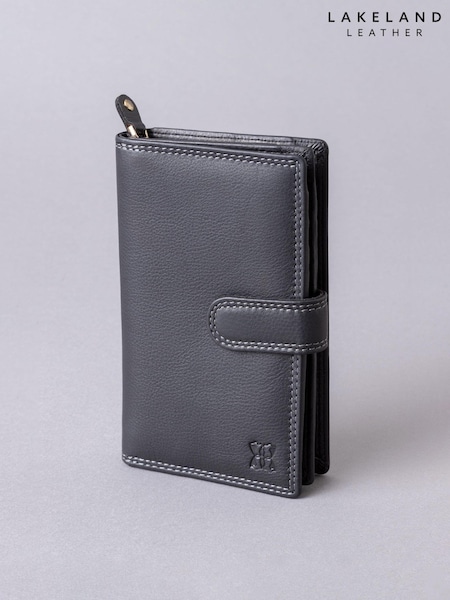 Lakeland Leather Black Medium Tab Purse (D16421) | £30