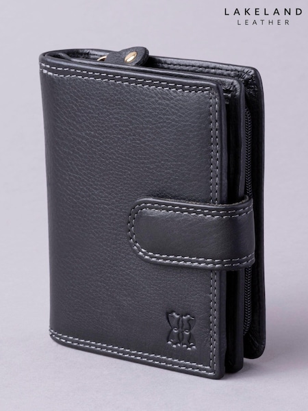 Lakeland Leather Black Small Tab Purse (D16422) | £25