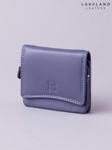 Lakeland Leather Purple Small Flapover Purse (D16432) | £22