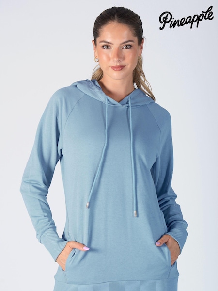 Pineapple Blue Womens Longline Hoodie (D18510) | £36