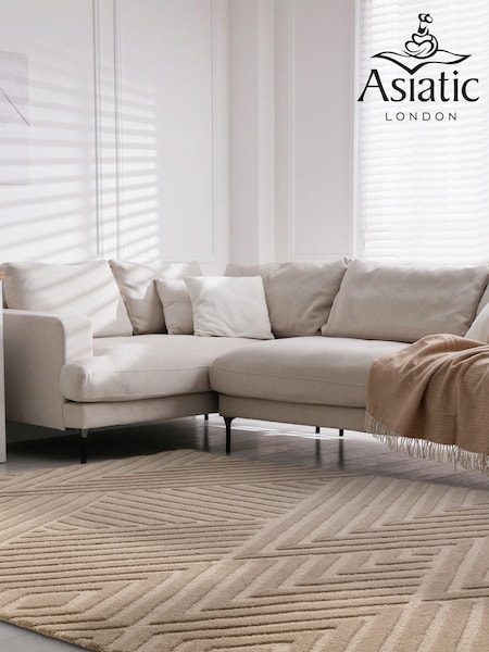 Asiatic Rugs Taupe Brown Hague Hand Woven Wool Rug (D19119) | £151 - £429