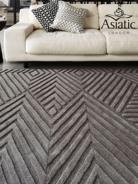 Asiatic Rugs Charcoal Grey Hague Hand Woven Wool Rug (D19120) | £151 - £429