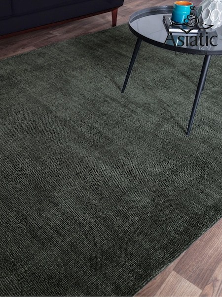 Asiatic Rugs Green Aston Copper Hand Loomed Viscose Rug (D19124) | £188 - £534