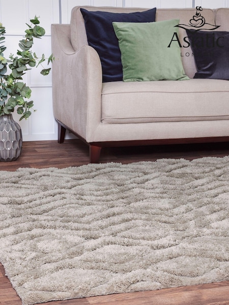 Asiatic Rugs Grey Harrison High Low Shaggy Tufted Rug (D19136) | £184 - £522