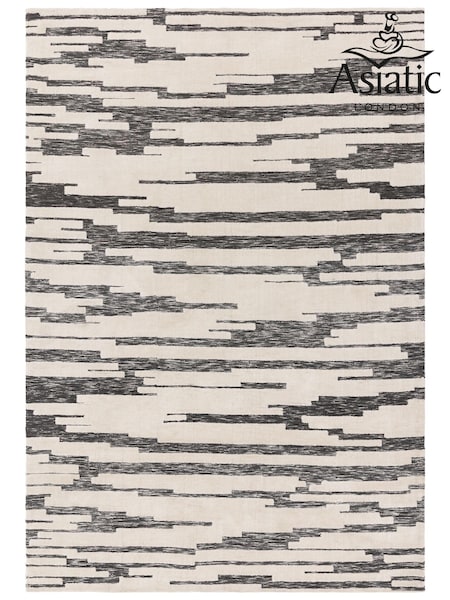 Asiatic Rugs Black/Cream Mason Ikat Rug (D19138) | £156 - £444