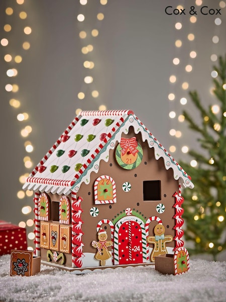 Cox & Cox Brown Gingerbread House Advent Calendar (D19741) | £65