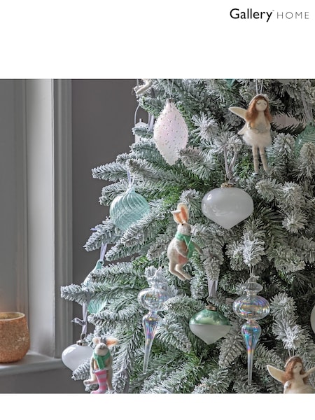 Gallery Home Set of 2 White Christmas Gifting Hares (D20506) | £20