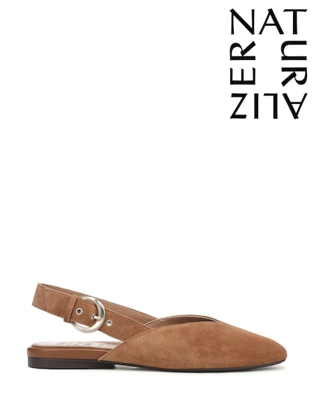 Brown - Naturalizer Crystal Wide Fit Slingbacks