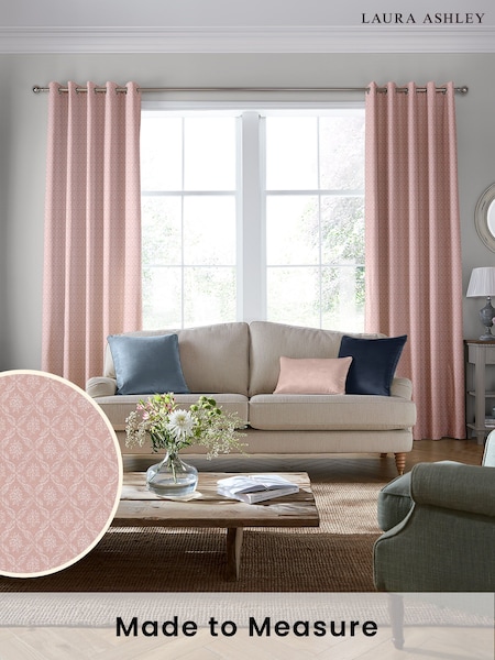 Laura Ashley Blush Abingdon Made To Measure Curtains (D24078) | £109
