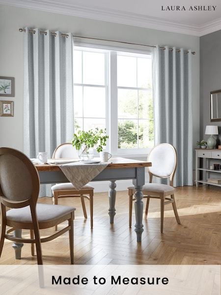 Laura Ashley Slate Grey Abingdon Made To Measure Curtains (D24080) | £109