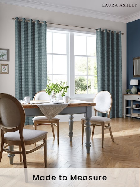 Laura Ashley Spruce Abingdon Made To Measure Curtains (D24081) | £109