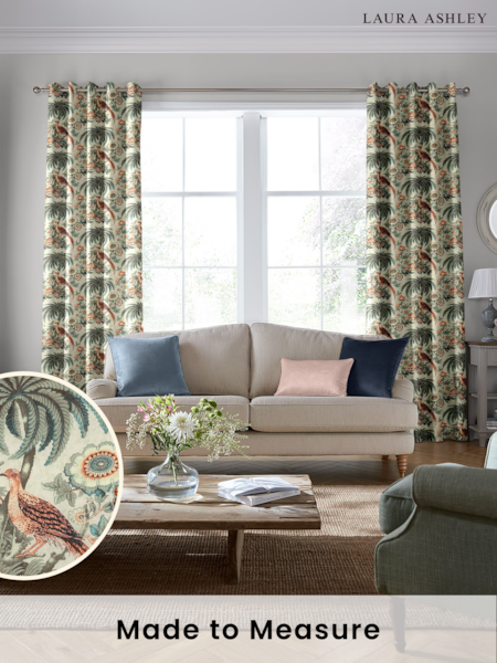 Laura Ashley Eucalyptus 100% Cotton Burdett Made To Measure Curtains (D24092) | £91