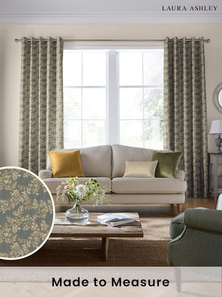 Laura Ashley Fern Burnham Woven Made To Measure Curtains (D24094) | £109