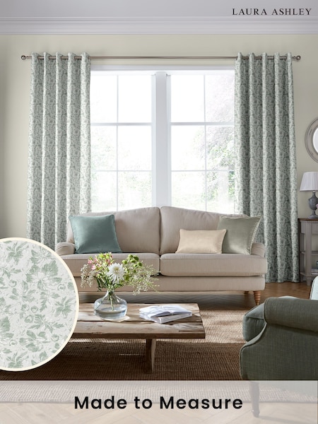 Laura Ashley Duckegg Churchstroke Made To Measure Curtains (D24098) | £100